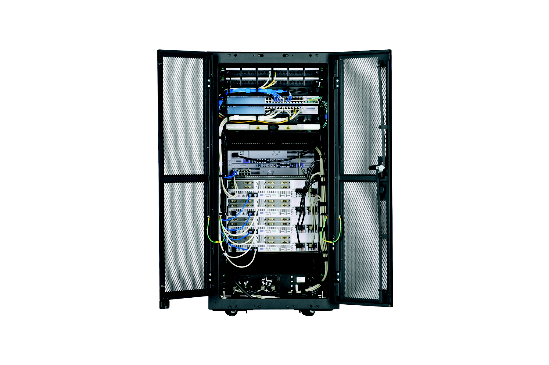 Product image for Panduit CQSMDC79 42 RU, IA Pre-Configured Infrastructure for Micro Data Center, Cabinet, Black