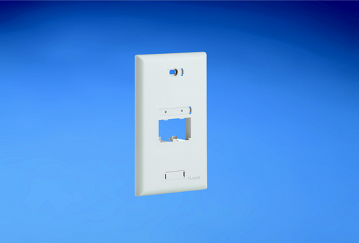 Product image for Panduit UICFP2IW Faceplate, 2 Port, Classic, Ultimate ID, Off White