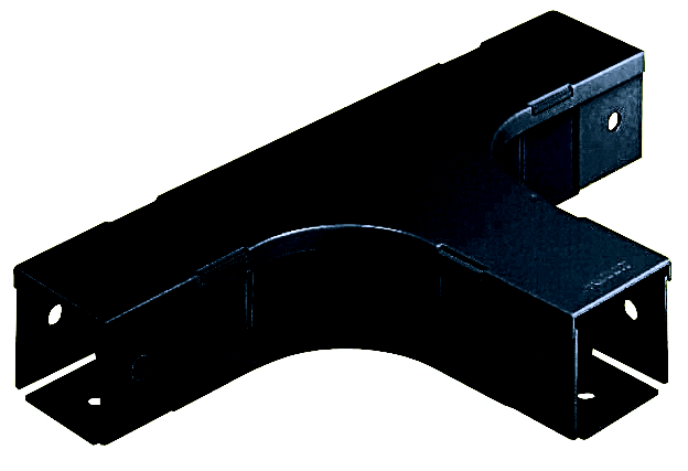 Product image for Panduit FT2X2BL Fitting, Horizontal Tee, 2" x 2" (50mm x 50mm), Fiber-Duct, Black
