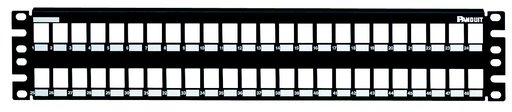 Product image for Panduit NKMP48Y NK All Metal Modular Patch Panel, Flat, Flush Mount, 48 Port, 2 RU
