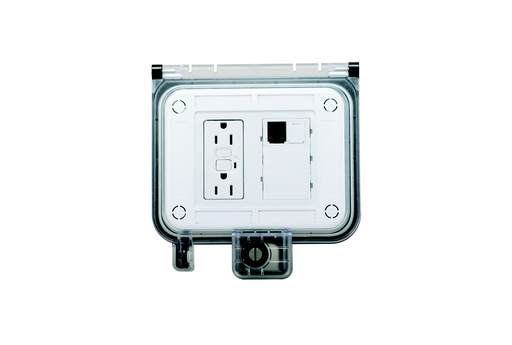 Product image for Panduit IAPNG5EWH Category 5E Coupler and Blank White Industrialnet GFCI Data Access Port