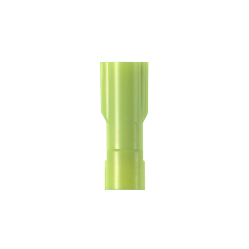 Product image for Panduit DPF10-250FI-L Female Disconnect, Premium Nylon Fully Insulated, 12 - 10 Awg, .250 X .032 Tab Size, Funnel Entry