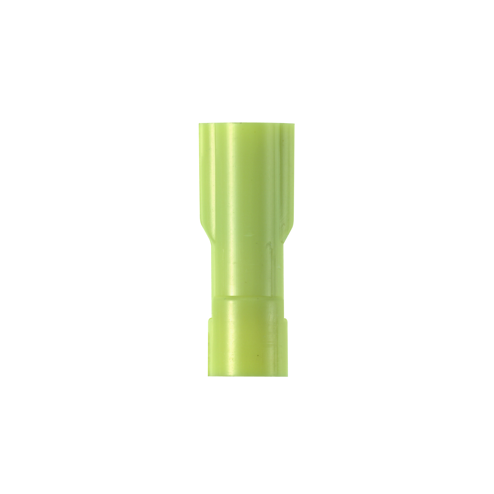 Product image for Panduit DPF10-250FI-L Female Disconnect, Premium Nylon Fully Insulated, 12 - 10 Awg, .250 X .032 Tab Size, Funnel Entry