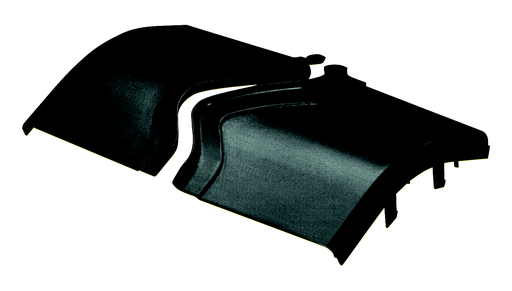 Product image for Panduit FROV45SC12BL Split Cover, Outside Vertical 45o, 12" x 4" (300mm x 100mm), FiberRunner, Black