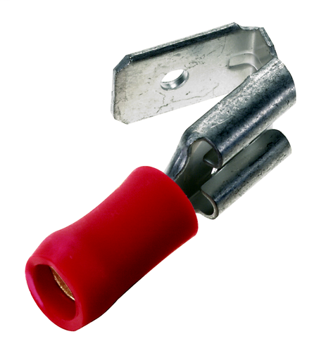 Product image for Panduit DV18-250P-MY Vinyl Barrel Insulated Piggyback Disconnect