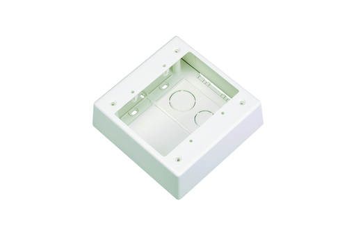 Product image for Panduit JBP2IG Double Gang Two-piece Screw Together Outlet Box, Box Accepts Screw-on Faceplates, Orange, Any Nema Standard Double Gang Faceplates