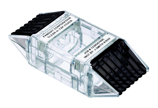 Product image for Panduit CVR500-1 Black HTAP Cover, Use With CTAP4/0-2, CTAP4/0-2/0, and CTAP4/0-4/0.