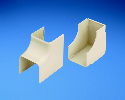 Product image for Panduit OFR20ICOB Inside corner fitting. Used to join sections of office furniture raceway at inside corner. Supplied with adhesive tape.