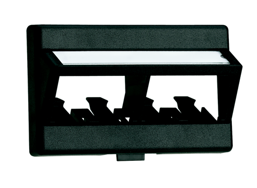 Product image for Panduit CFFPLA4EI Furniture Faceplate, 4 Port, Angled, Electric Ivory