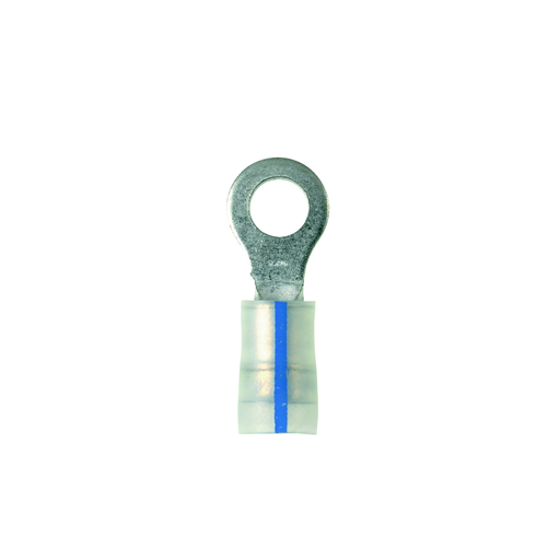 Product image for Panduit PK14-38R-C Ring Terminal, KYNAR insulated, 18 - 14 AWG, 3/8" stud size