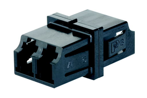 Product image for Panduit FADSLCBL-L LC Sr./Sr. SFF Duplex Multimode Fiber Optic Adapter with Phosphor Bronze Split Sleeves.