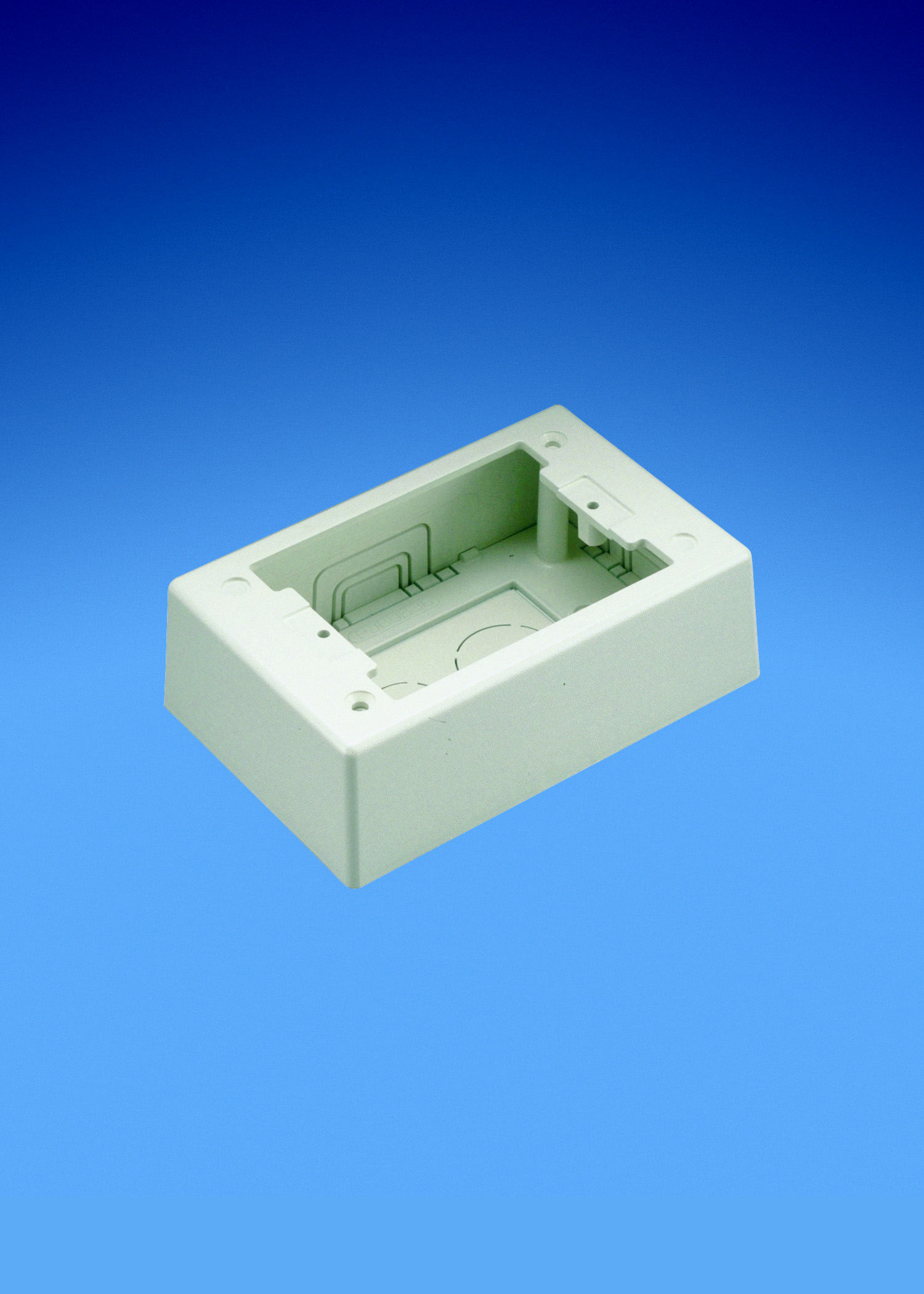 Product image for Panduit JBP1IG Single Gang Two-piece Screw Together Outlet Box, Box Accepts Screw-on Faceplates, Orange, Any Nema Standard Single Gang Faceplate