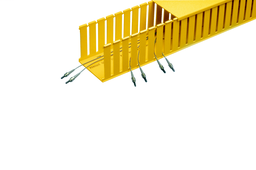 Panduit E2X2YL6 Channel, Slotted Wall, 2" x 2" (50mm x 50mm), 6', Fiber-Duct, Yellow