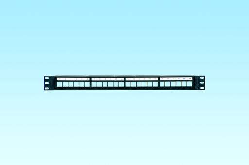 Product image for Panduit NKPP24P NetKey™ 24-port molded modular patch panel, 1 RU; molded in numbering and write-on labeling area