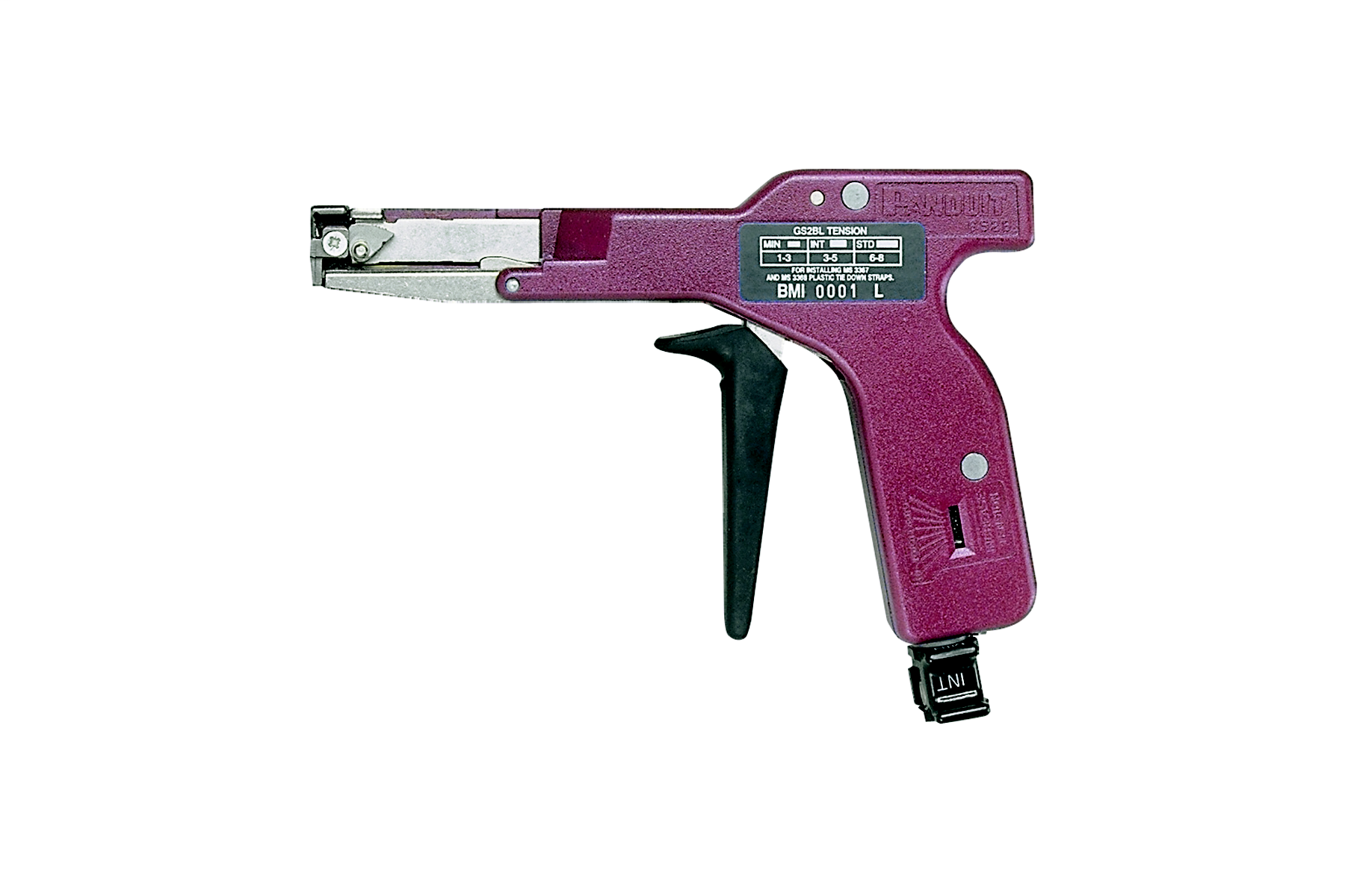 Product image for Panduit GS2BL Cable Tie Tool for M, I, S ties, Small handle span, Adjustable tension