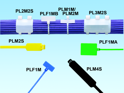 Product image for Panduit PLF1M-M6 Marker Tie, Flag, 4.3"L (109mm), Miniature, Nylon, Blackue