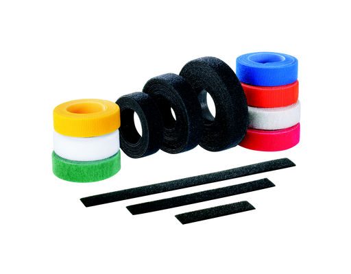 Product image for Panduit HLS-75R5 Hook & Loop Roll, 75'L (22.9m), .75"W (19.1mm), Green