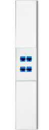Panduit PCPA13IW Pan-Pole&trade; Communication Pole assembly is supplied in 13' length for maximum ceiling height of 12'.