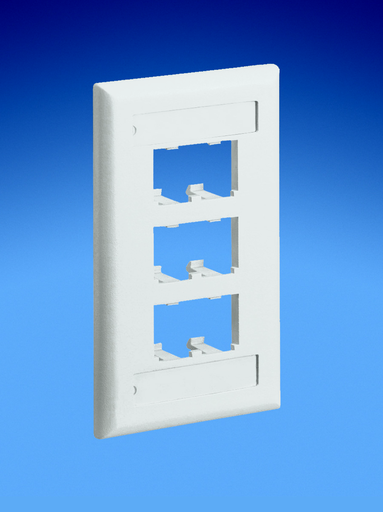 Product image for Panduit CFPL6BLY Faceplate, 6 Port, Single Gang, Classic, Black