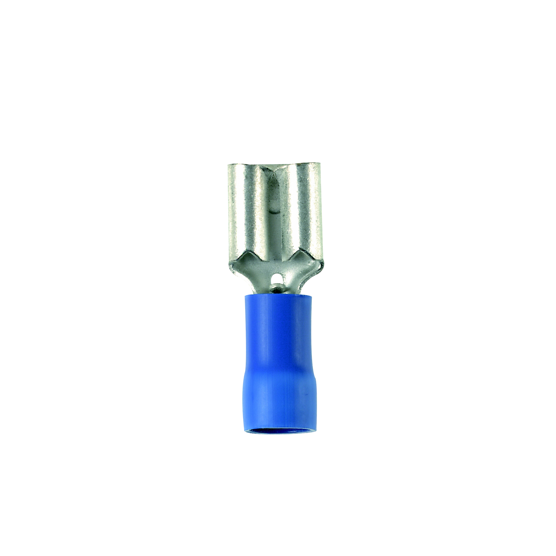 Product image for Panduit DVF14-187-C Female Disconnect, Vinyl Barrel Insulated, 16 - 14 AWG, .187 x .032 Tab Size, Funnel Entry