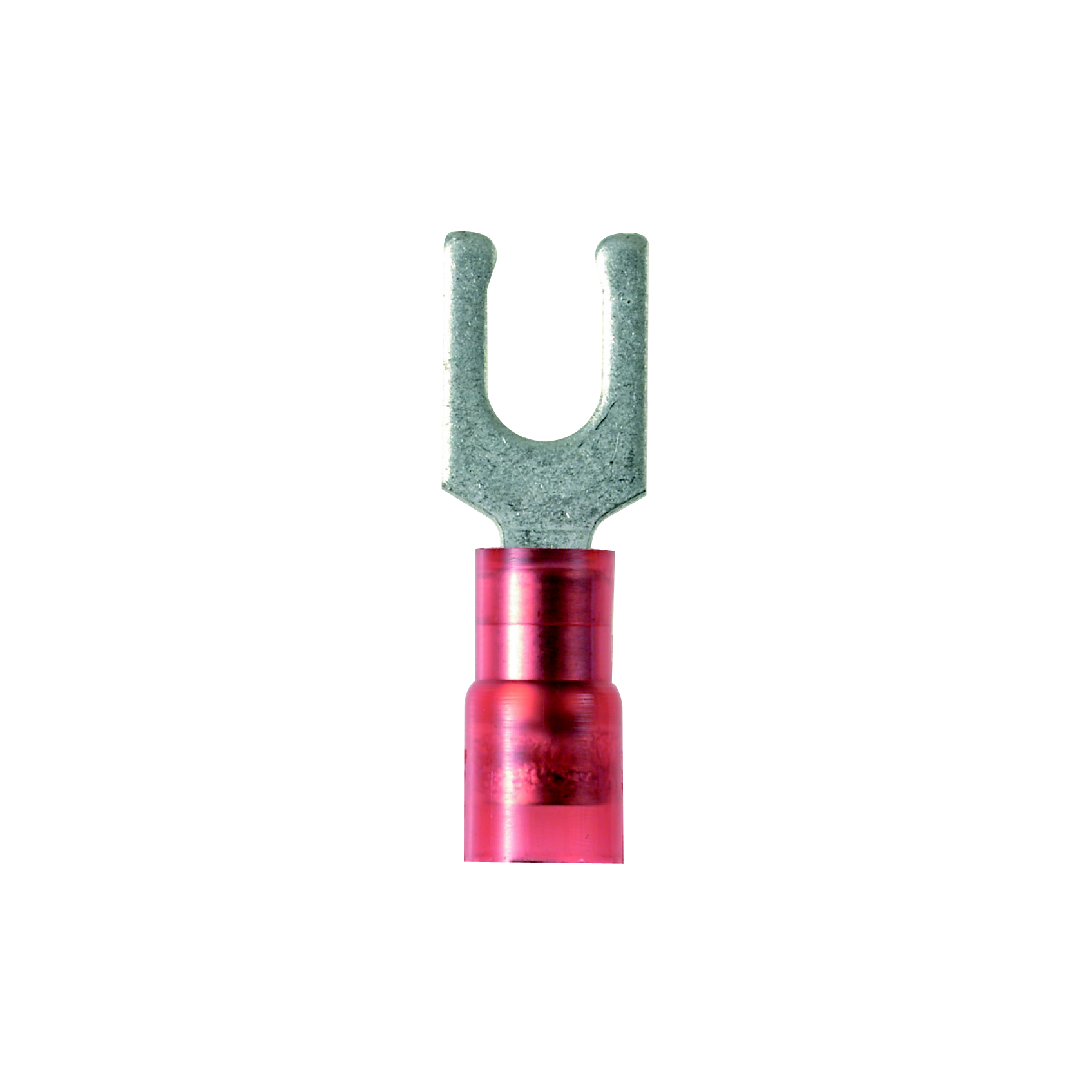 Product image for Panduit PNF18-6LF-C 22-18 AWG #6 100-Pack Funnel Entry Nylon Insulated Locking Fork Terminal
