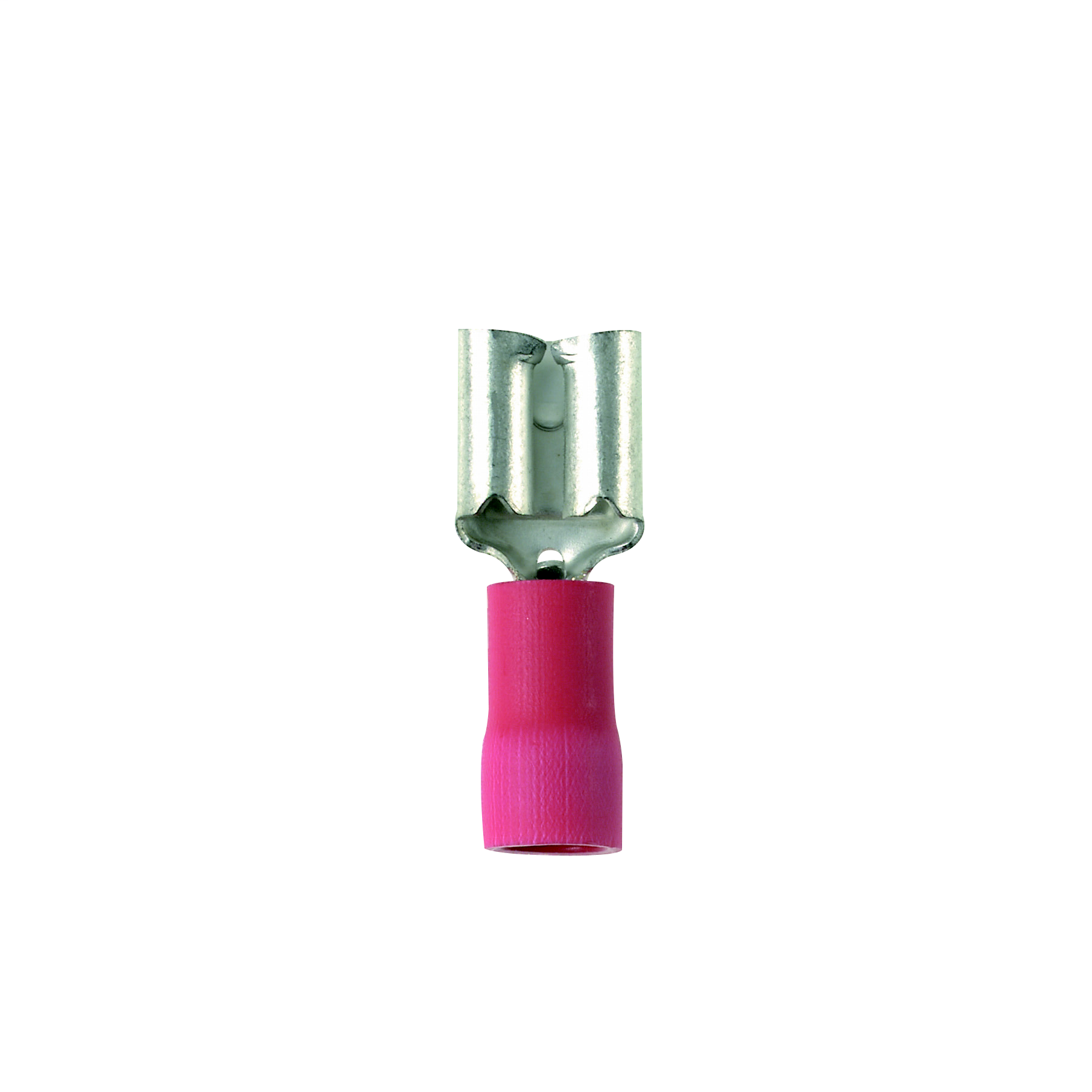 Product image for Panduit DVF18-187-CY Female Disconnect, Vinyl Barrel Insulated, 22 - 18 Awg, .187 X .032 Tab Size, Funnel Entry