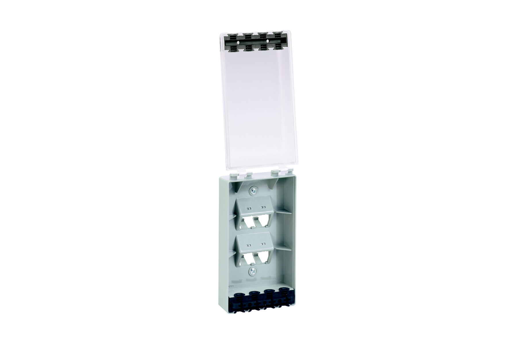 Product image for Panduit CFPWR4IG Faceplate, 4 Port, Water Resistant, Industrial, Intl Gray