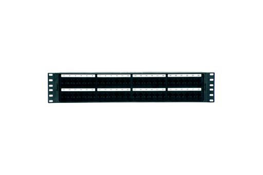 Product image for Panduit NK6PP48P NK All Molded Punchdown Patch Panel, Cat 6, Flat, 48 Port, 2 RU