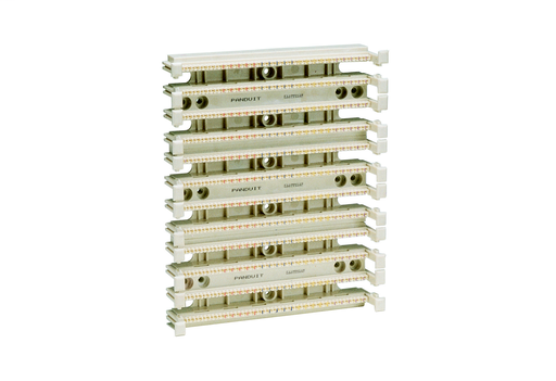 Product image for Panduit P110B300-X Positions And Holds Utp Cable For Termination, 110 Connecting Blackocks, For Frame Orange Rack Mount Wiring Behind Bases
