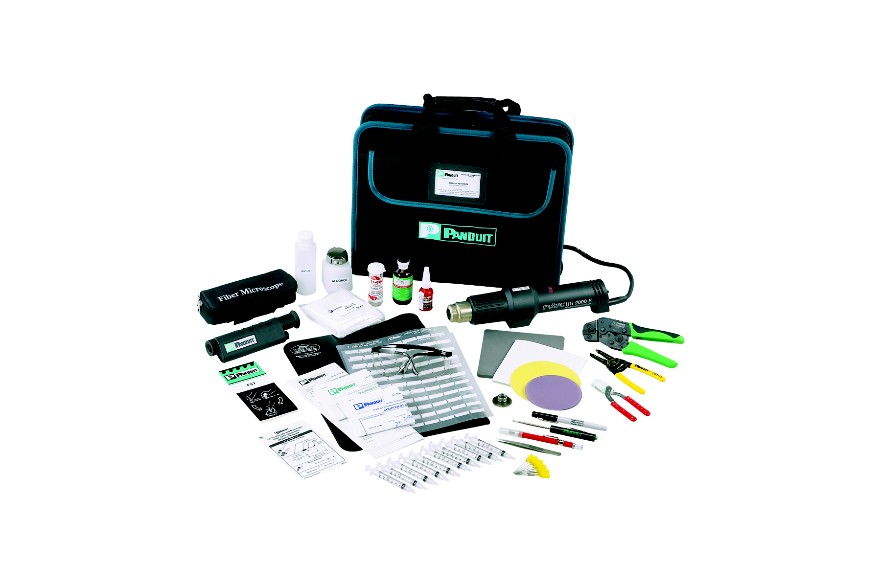 Product image for Panduit FSTY Fiber Optic Clean Up Book, Sticky Clear Vinyl, 3.0" W x 1.0" H Markers,