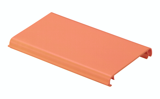 Product image for Panduit FRHC4OR6 Channel Cover, Hinged, Snap-On, 4" x 4" (100mm x 100mm), 6', FiberRunner, Orangeange