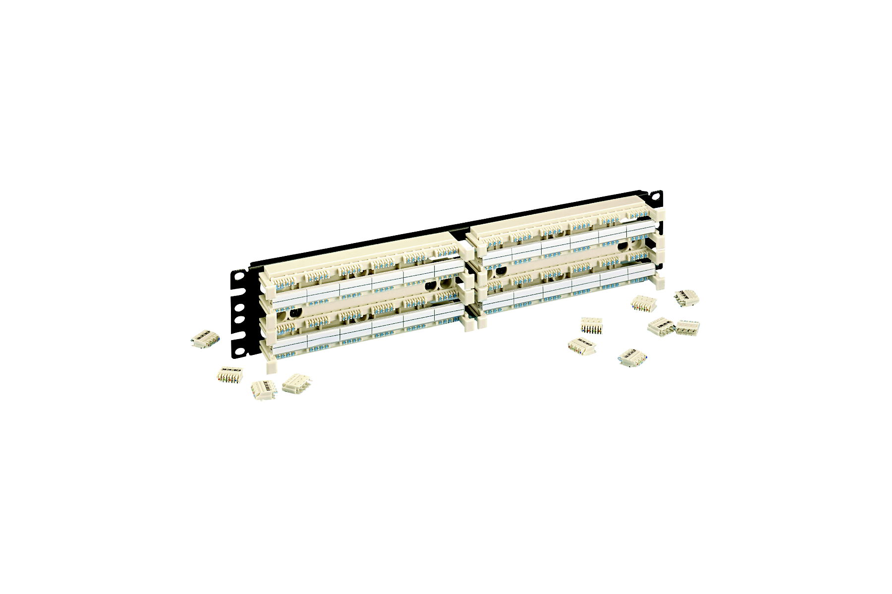 Panduit GPB484R2Y Two 96-pair (24-port) Category 6 punchdown bases premounted to panel with 4-pair connector kit included. Product image for Panduit GPB484R2Y Two 96-pair (24-port) Category 6 punchdown bases premounted to panel with 4-pair connector kit included.