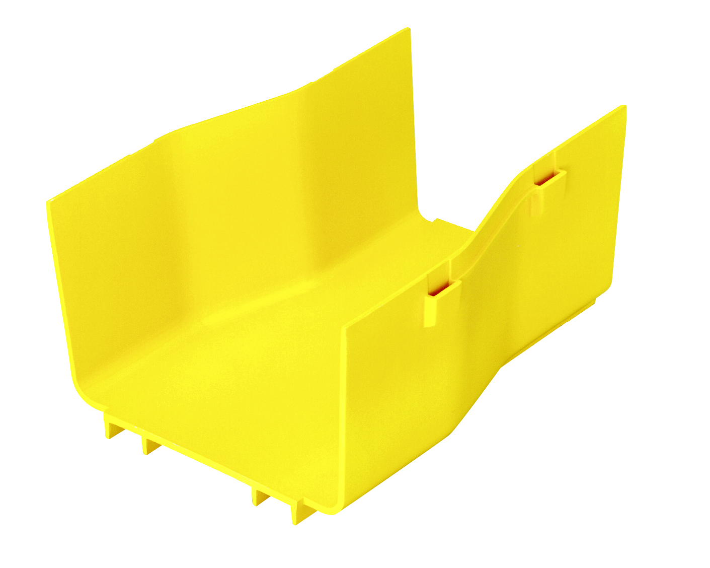 Product image for Panduit FRRF6FR4YL Fitting, Reducer From 6" x 4" To 4" x 4" FiberRunner, Yellow