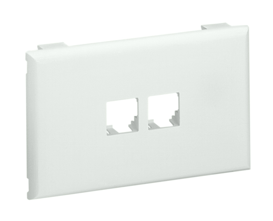 Product image for Panduit T70N2IW Snap-on Horizontal Communication Faceplate Designed To Accept Two Nordx/cdt* Communication Modules (not Included)