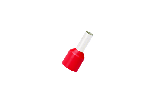Product image for Panduit FSDXL83-12-C Polypropylene insulated ferrules . single wire red DIN expanded short circuit protection end sleeve, 8 AWG (10.0mm?), .47"(12.0mm) pin length.