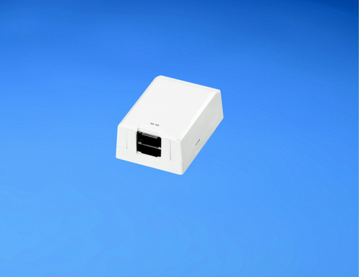 Product image for Panduit CBXS1IW-A Surface Mount Box, 1 Port, Shuttered, Off White