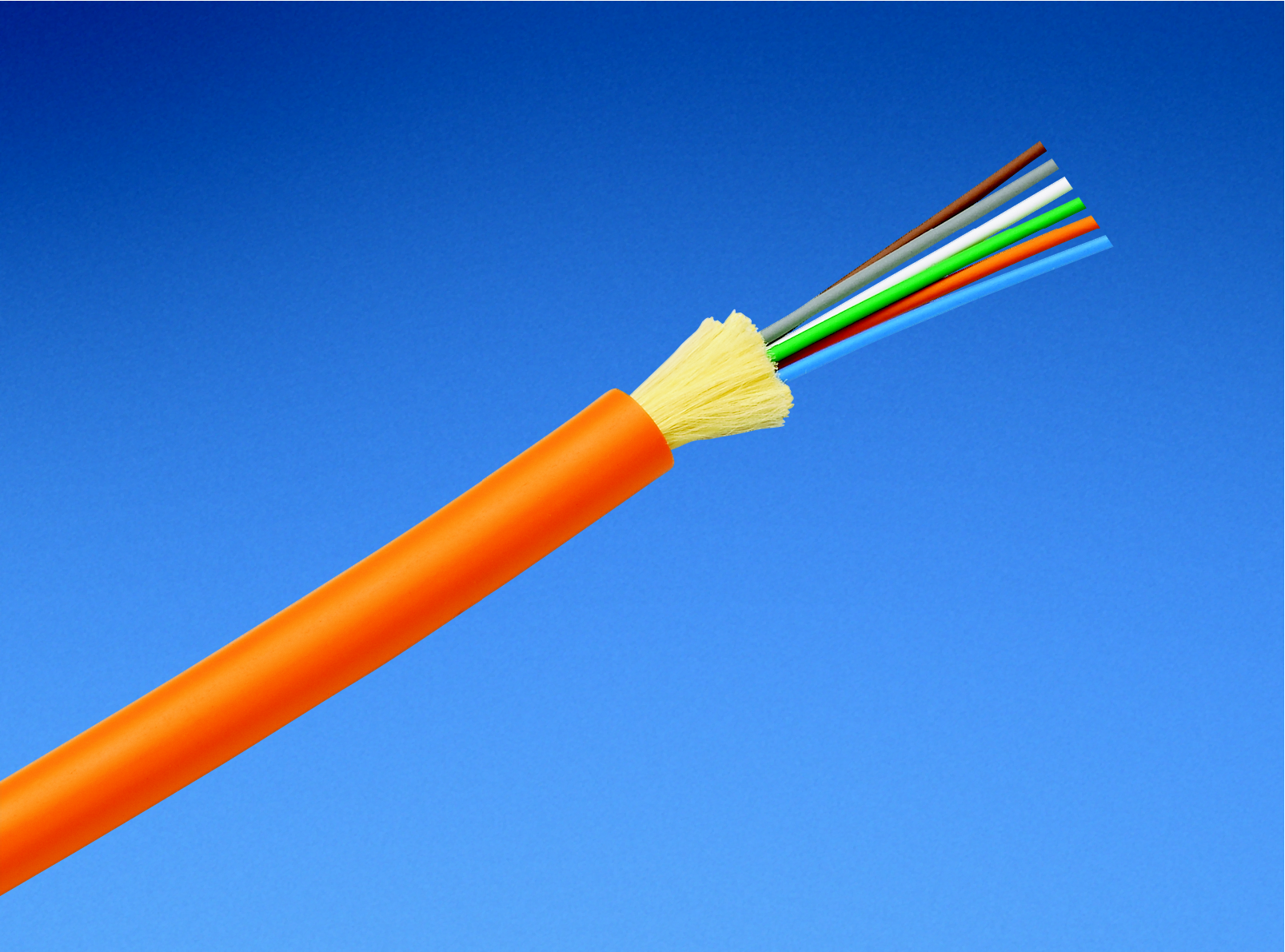 Product image for Panduit FSDR606Y 6-Fiber OM1 Multimode Riser Rated Distribution Cable.