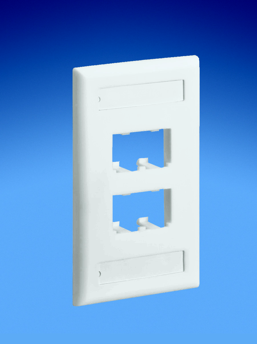 Panduit CFPL4IGY Faceplate, 4 Port, Single Gang, Classic, Intl Gray Product image for Panduit CFPL4IGY Faceplate, 4 Port, Single Gang, Classic, Intl Gray