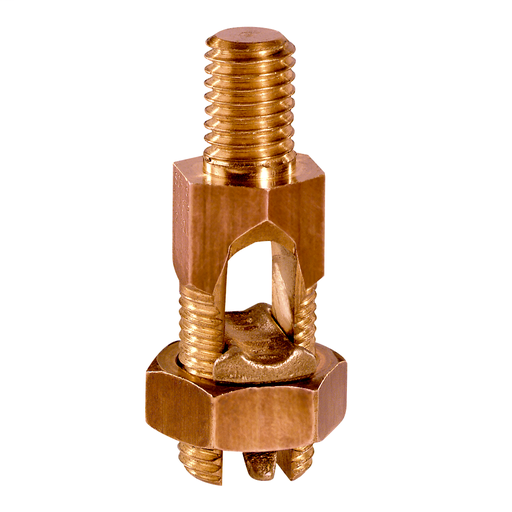 Product image for Panduit SP1-1/0-L Bronze Service Post Connector, #6 SOL-1/0 STR, male, 1 cable