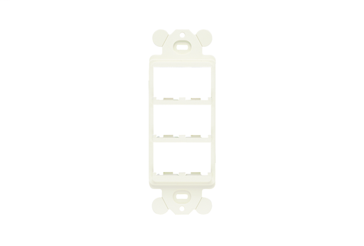 Product image for Panduit CFG6IW Mini-Com GFCI 6-Port Module Frame, Off White