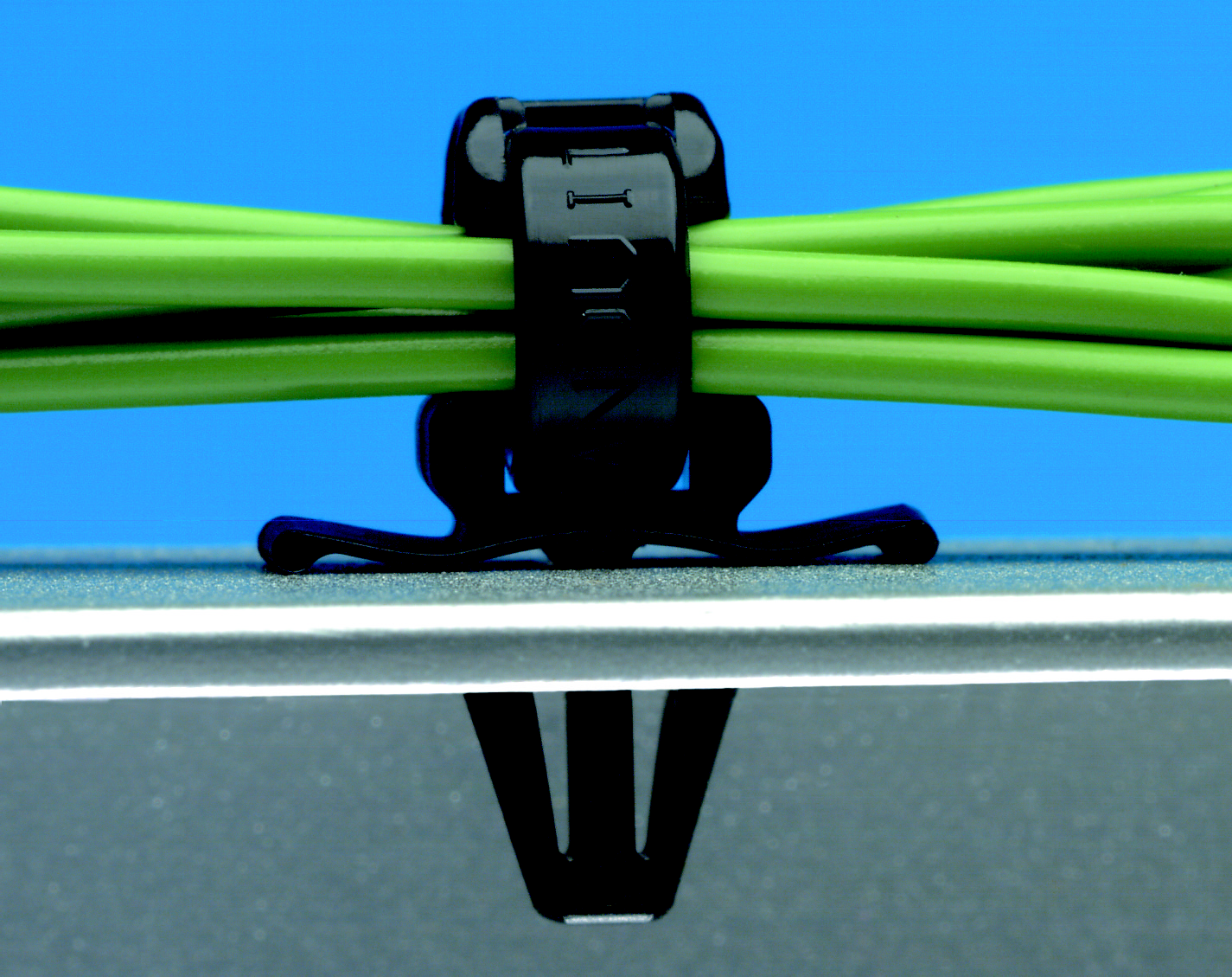 Product image for Panduit PWMS-H25-C0 Cable Tie Mount, Winged Push Mount, WR Black