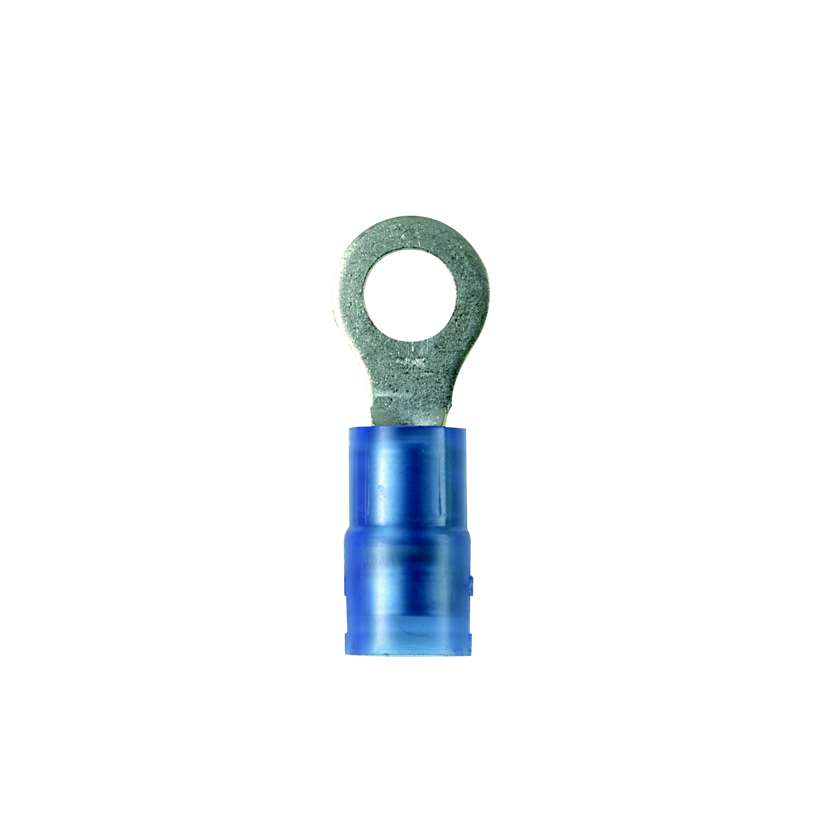 Product image for Panduit PNF14-56R-C Ring Terminal, nylon insulated, 16 - 14 AWG, 5/16" stud size, funnel entry