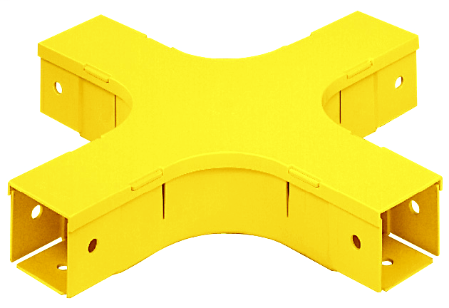 Panduit FFWC4X4YL Fitting and Cover, 4-Way Cross, 4" x 4" (100mm x 100mm), Fiber-Duct, Yellow Product image for Panduit FFWC4X4YL Fitting and Cover, 4-Way Cross, 4" x 4" (100mm x 100mm), Fiber-Duct, Yellow