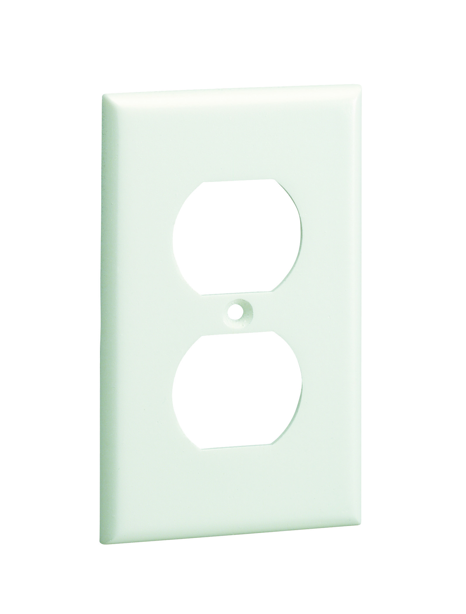 Product image for Panduit CP106IG Screw-on Single Gang 106 Duplex Faceplate. Covers One Nema Standard 106 Duplex Electrical Outlet Orange One Standard 106 Communication Module Frame