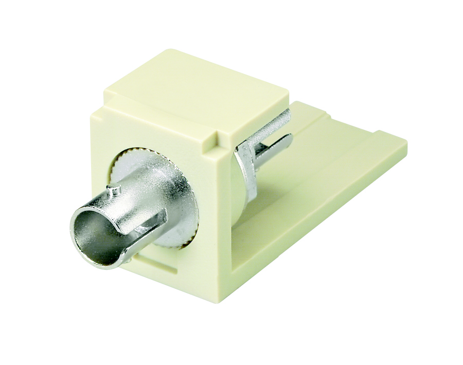 Product image for Panduit CMSTIG Module Supplied With One St Multimode Fiber Optic Adapter With Phosphor Bronze Split Sleeve.