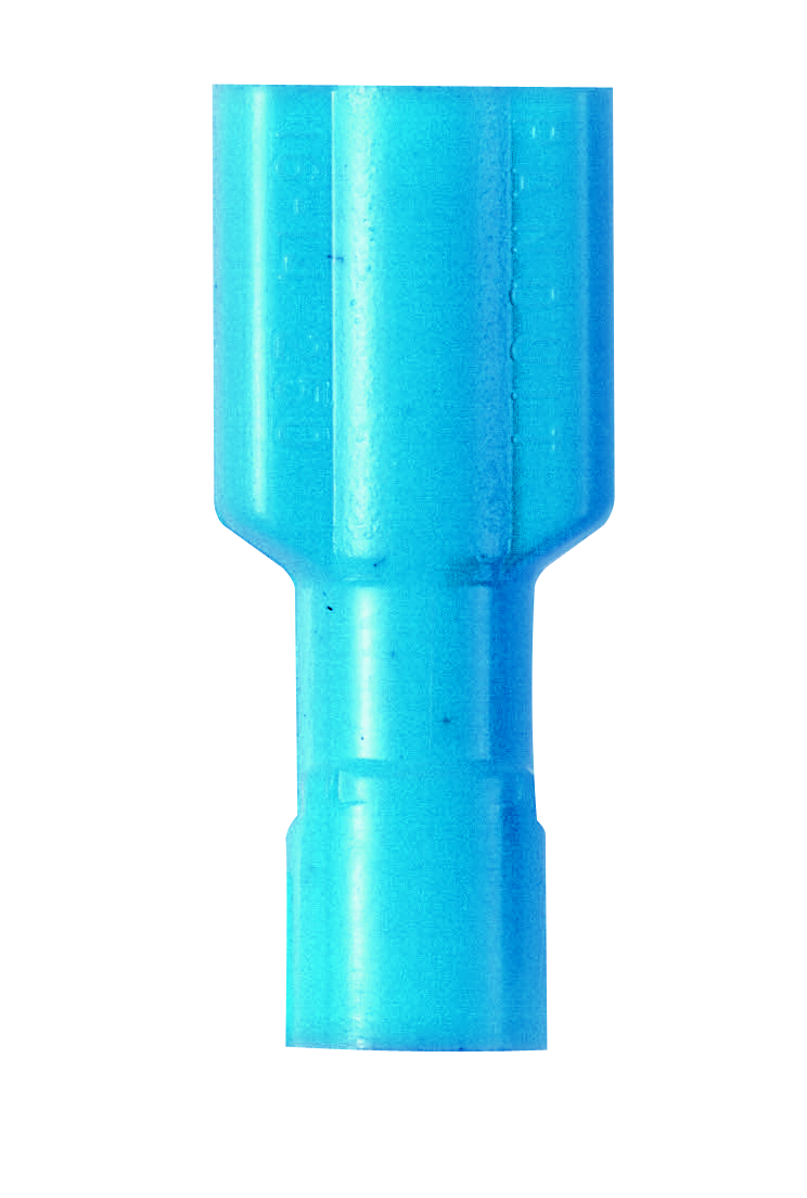 Panduit DPF14-205FIB-C Female Disconnect, Premium Nylon Fully Insulated, 16 - 14 Awg, .187/.205 X .032 Tab Size, Funnel Entry Product image for Panduit DPF14-205FIB-C Female Disconnect, Premium Nylon Fully Insulated, 16 - 14 Awg, .187/.205 X .032 Tab Size, Funnel Entry
