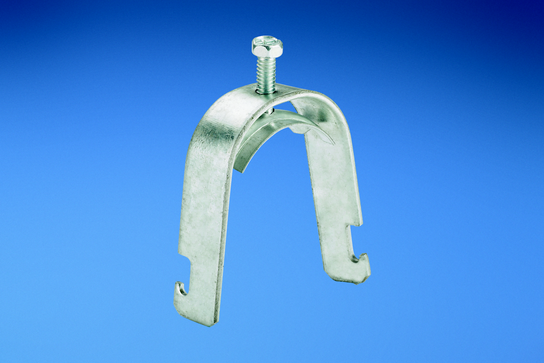 Product image for Panduit PSCH16B One-piece Strut Clamp With Saddle Used To Secure 1" Conduit, 3/4" Rigid/imc, 59 Lbs. Static Load Capacity.