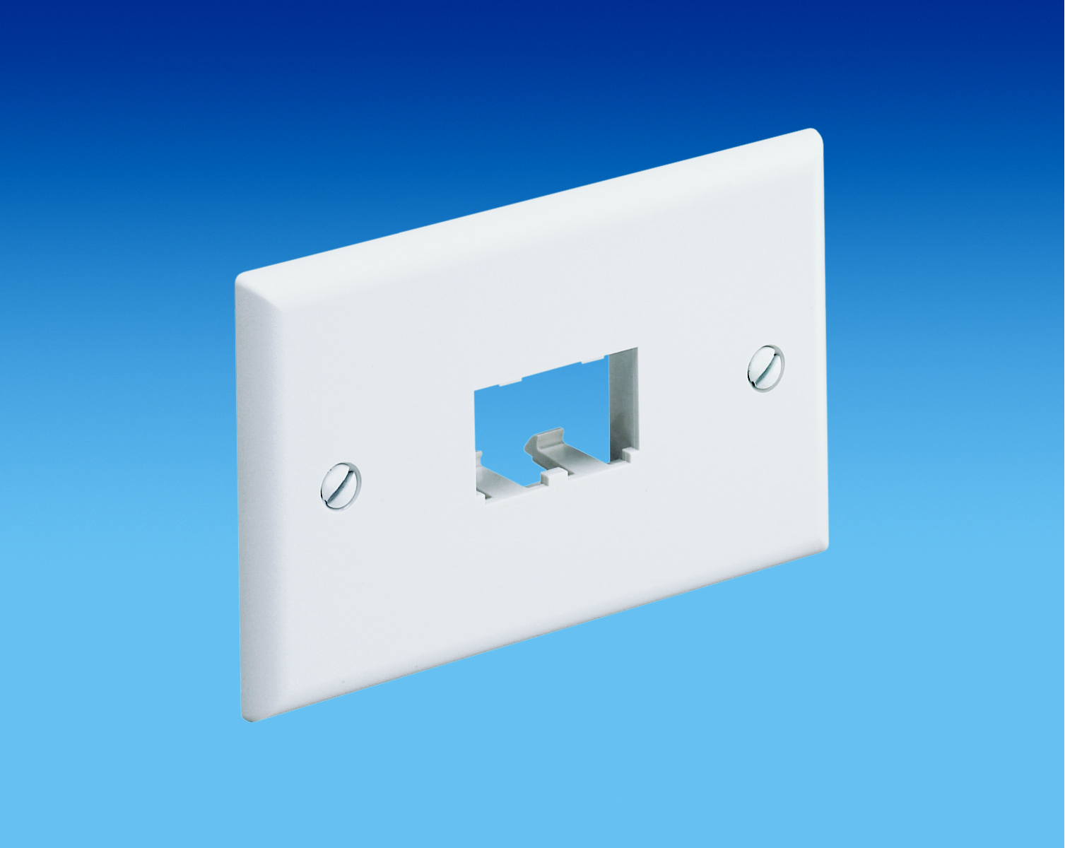 Product image for Panduit CFPHS2WH Faceplate, 2 Port, Single Gang, Sloped Horizontal, White