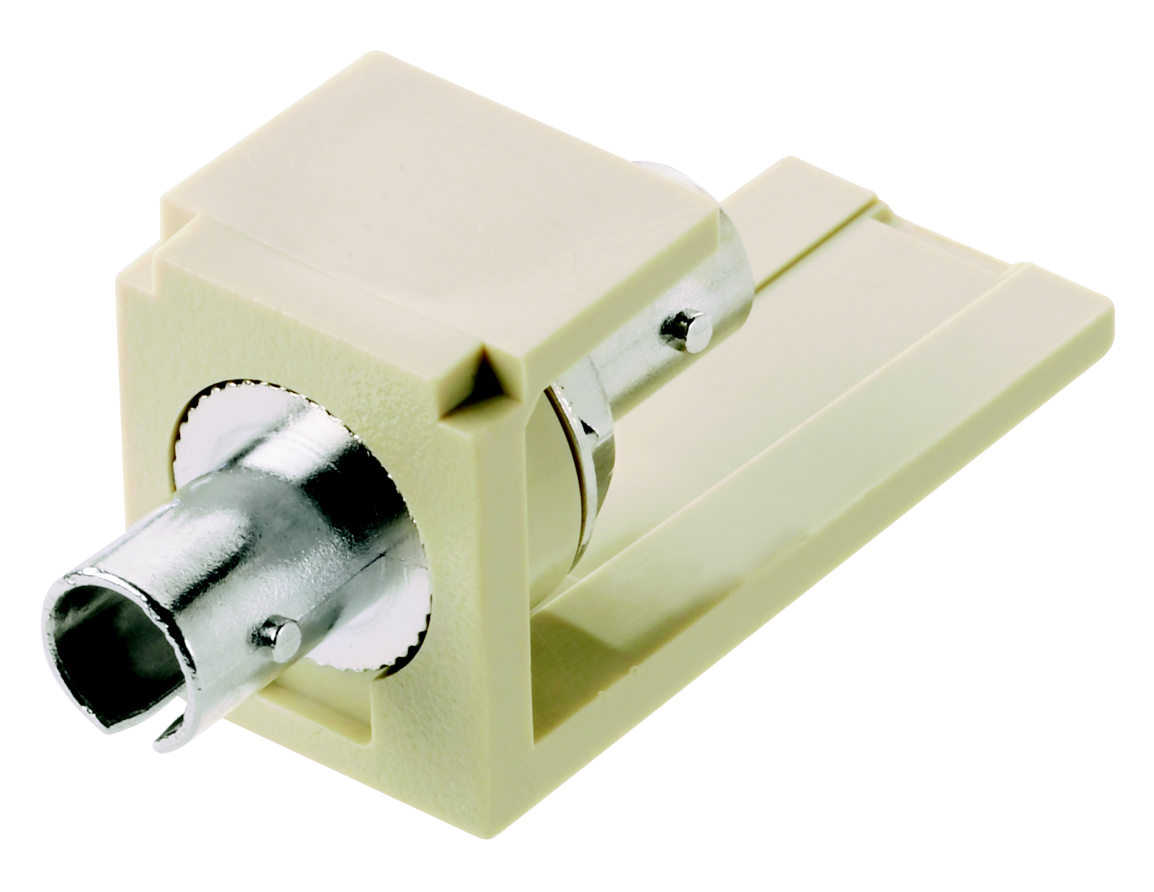 Product image for Panduit CMSTIW Module Supplied With One St Multimode Fiber Optic Adapter With Phosphor Bronze Split Sleeve.