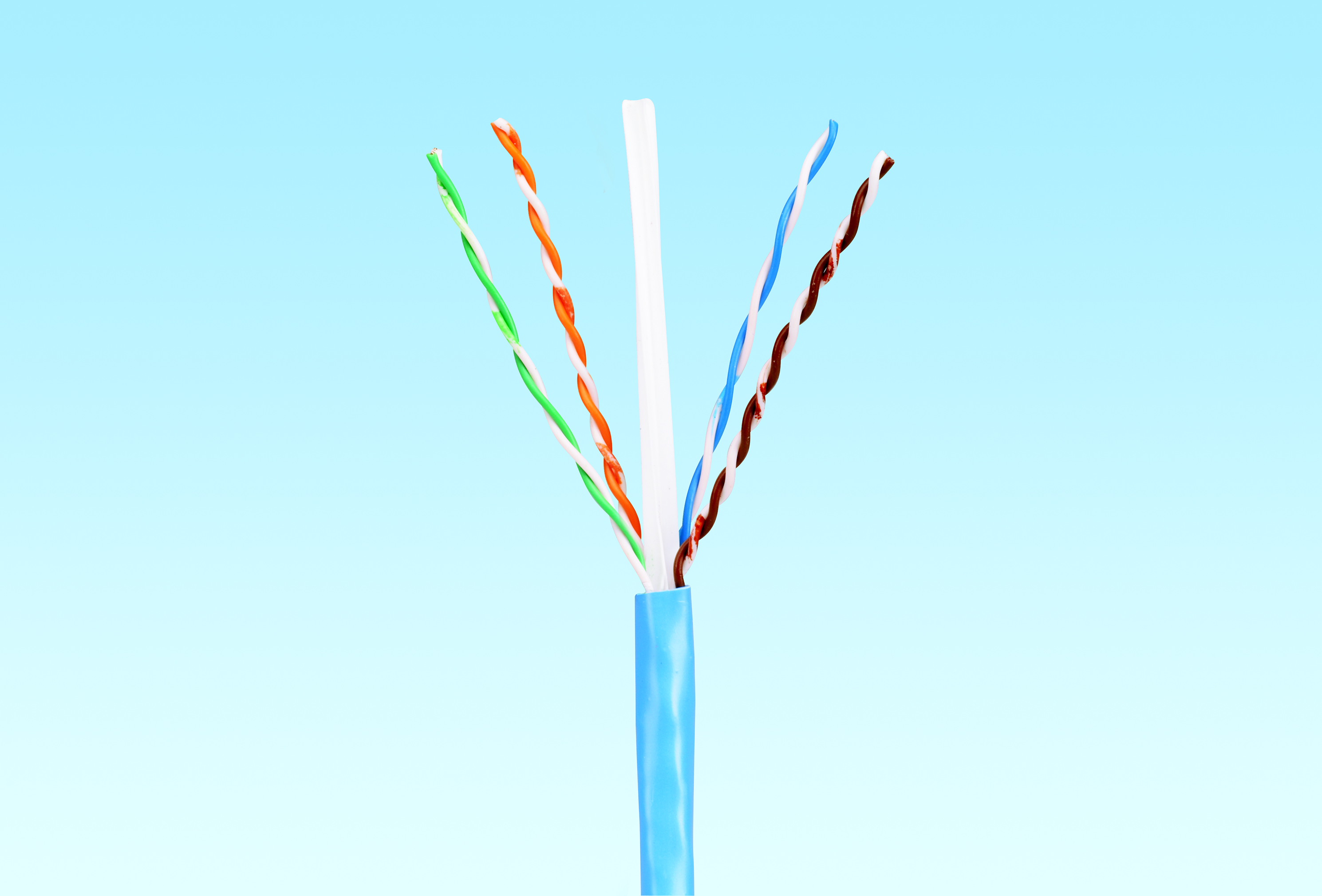 Product image for Panduit PUP6004BU-UY Copper Cable, Enhanced Cat 6, 4-Pair, 23 AWG, UTP, CMP, Black, 1000ft/305m